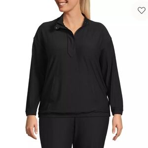 Land's End Women's Long Sleeve Performance Zip Front Popover 2X